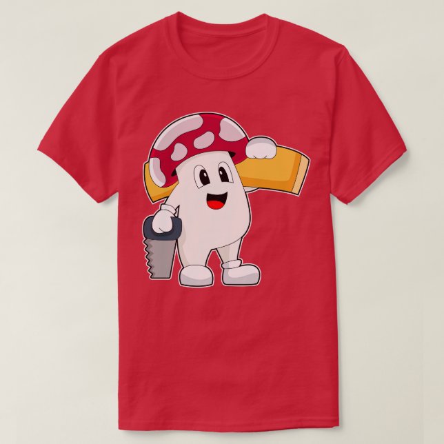 Mushroom Handyman Saw T-Shirt (Design Front)