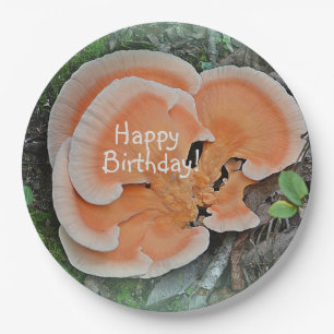 Mushroom Happy Birthday Paper Plate