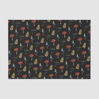 Mushroom Harvest Tissue Paper - Black