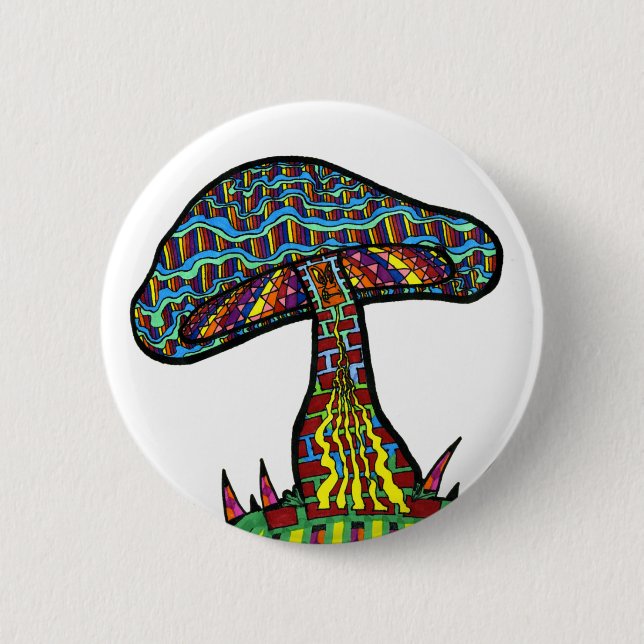 Mushroom Hill 6 Cm Round Badge (Front)