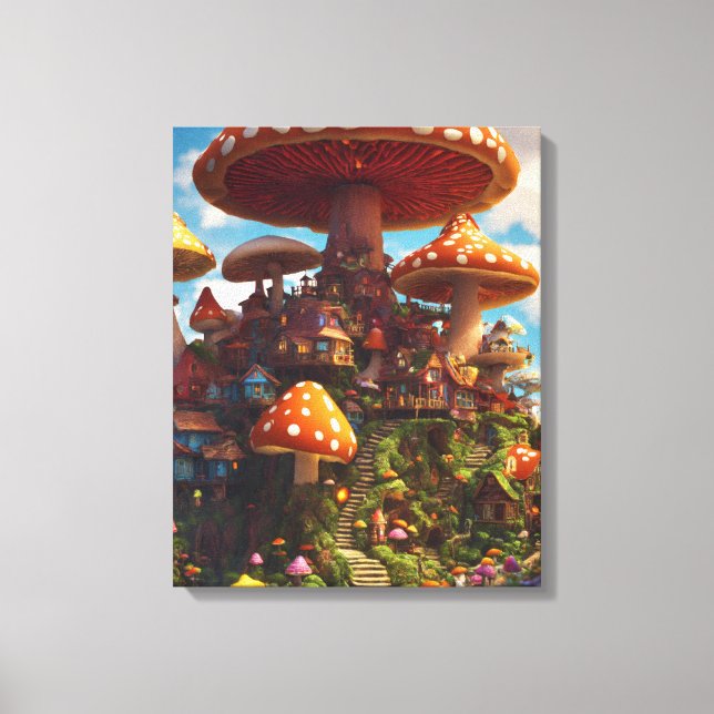 Mushroom house  canvas print (Front)