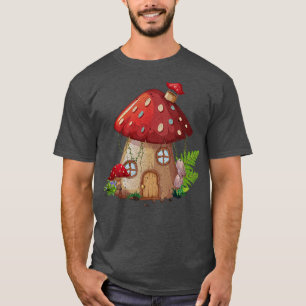 Mushroom House Cottagecore Fairy GardenT-Shirt T-Shirt