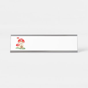 Mushroom House Desk Name Plate