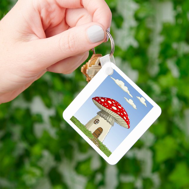 Mushroom House Keychain (Creator Uploaded)