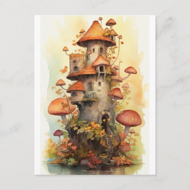 mushroom house  postcard (Front)