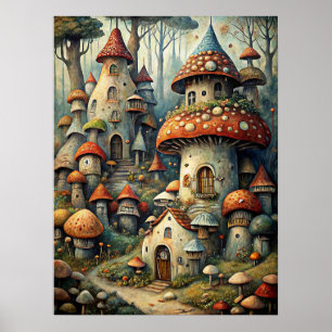 Mushroom House Poster