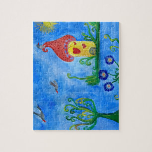 Mushroom House Puzzle with Gift Box