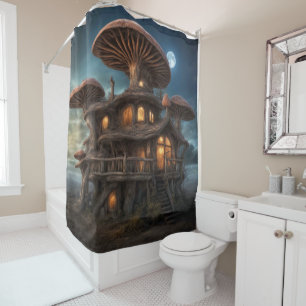 Mushroom House Shower Curtain