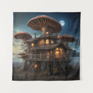 Mushroom House Tapestry