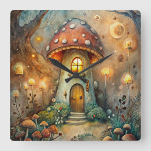 Mushroom House Wall Clock