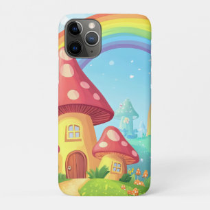 Mushroom houses and rainbow iPhone 11 pro case