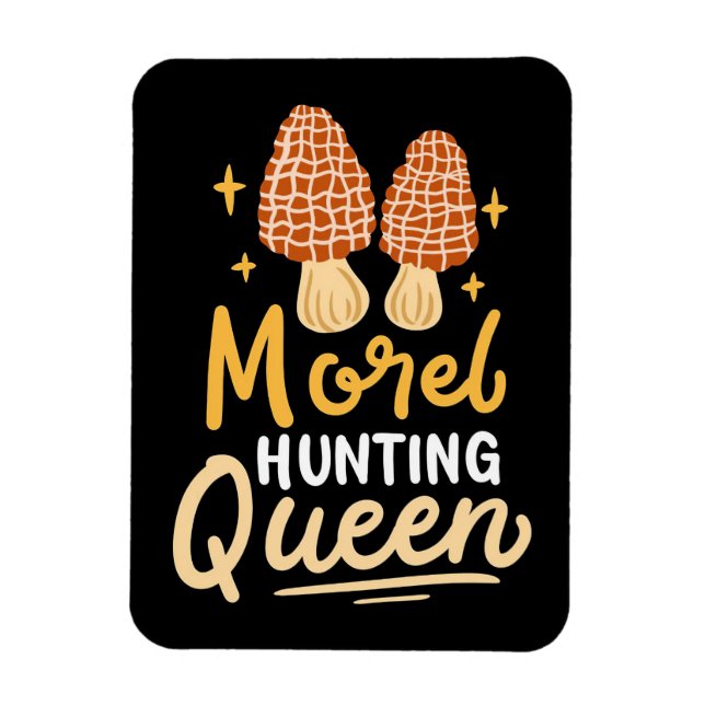Mushroom Hunter Morel Hunting Queen Magnet (Vertical)
