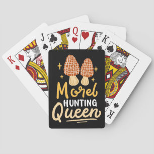 Mushroom Hunter Morel Hunting Queen Playing Cards