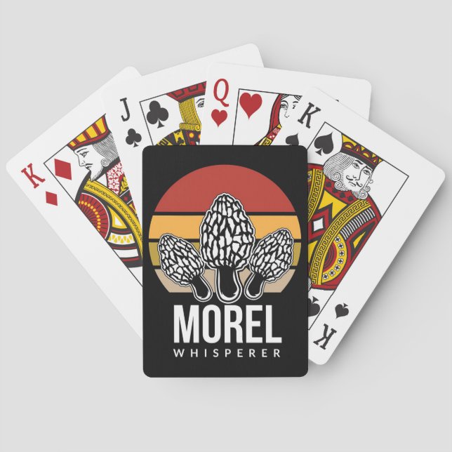Mushroom Hunter Morel Whisperer Playing Cards (Back)