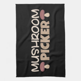 Mushroom Hunter Mushroom Picker Tea Towel