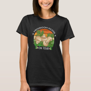 Mushroom Hunter Picker Picking mushrooms while hik T-Shirt