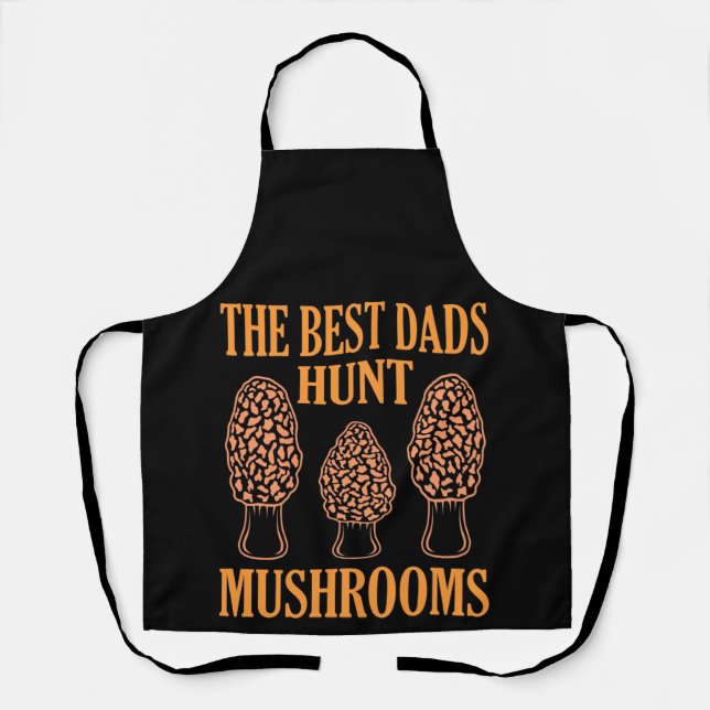 Mushroom Hunting Dads Morels Hunter Mycologist Gra Apron (Front)