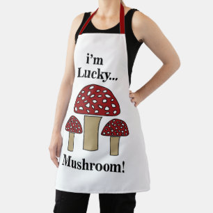 Mushroom I'm Lucky Mushroom Apron