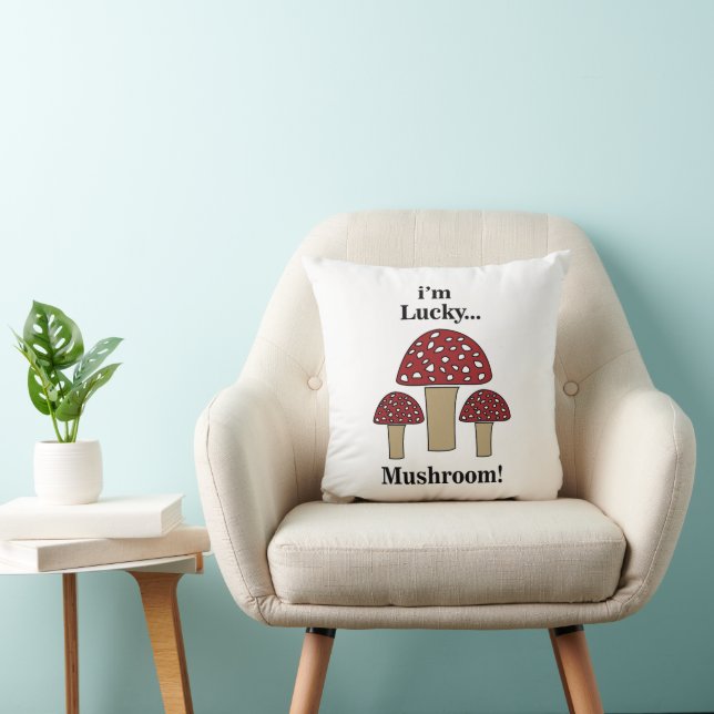 Mushroom I'm Lucky Mushroom  Cushion (Chair)