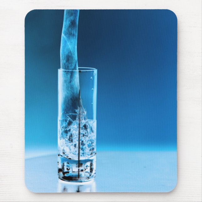 Mushroom in a shot glass mouse mat (Front)