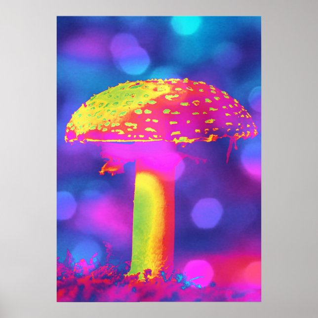 Mushroom in Lights Poster (Front)