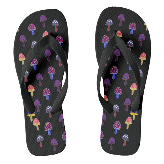 Mushroom in Wonderland  Flip Flops (Footbed)
