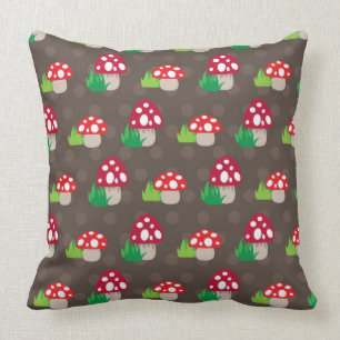 mushroom kids pattern cushion