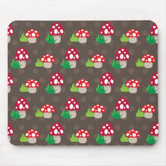 mushroom kids pattern mouse mat (Front)