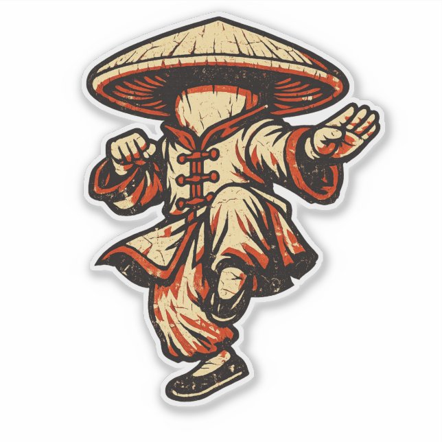 Mushroom Kung Fu Master — Vintage Retro Martial  (Front)