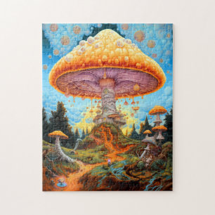 Mushroom Landscape Surreal Fantasy Art Jigsaw Puzzle