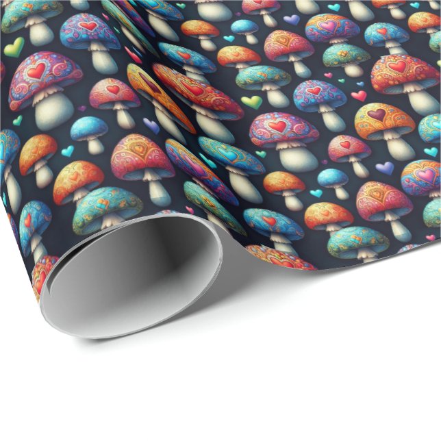Mushroom Love Wrapping Paper (Roll Corner)