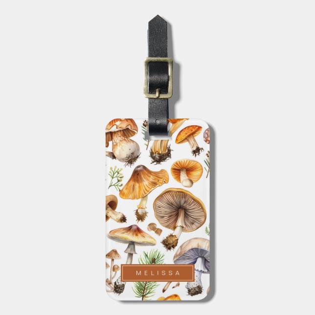 Mushroom Luggage Tag (Front Vertical)
