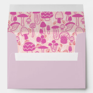 Mushroom Magenta Pink Envelope