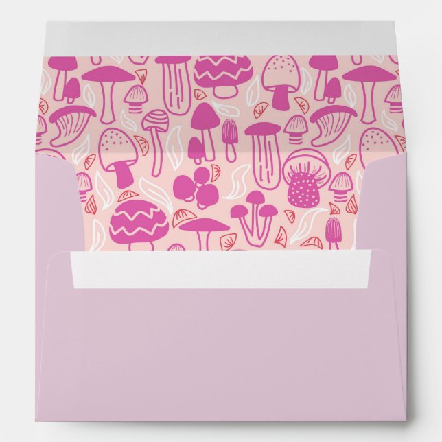 Mushroom Magenta Pink Envelope (Back (Bottom))