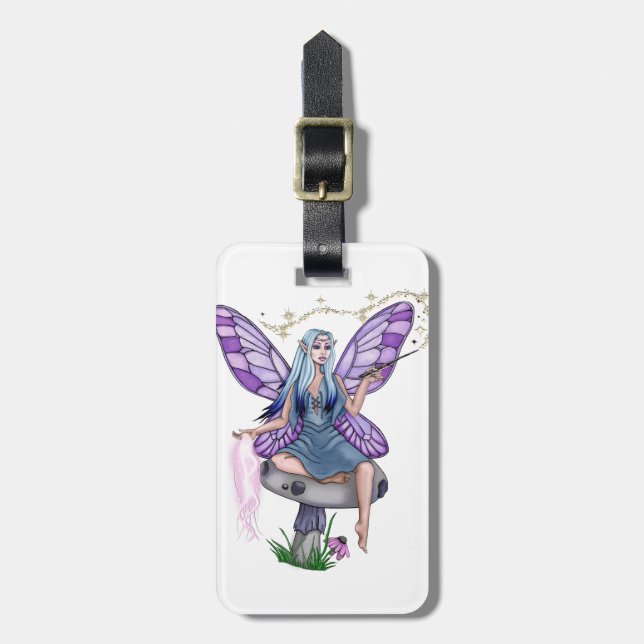Mushroom Magic Fairy Luggage Tag (Front Vertical)