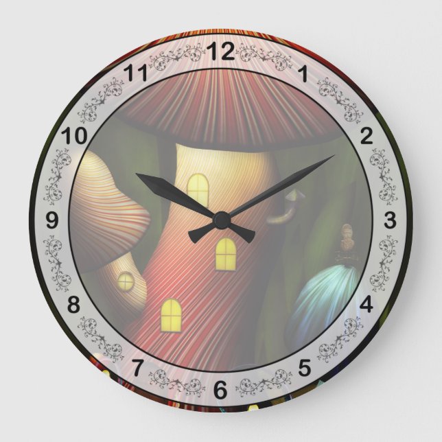 Mushroom - Magic Mushroom Large Clock (Front)