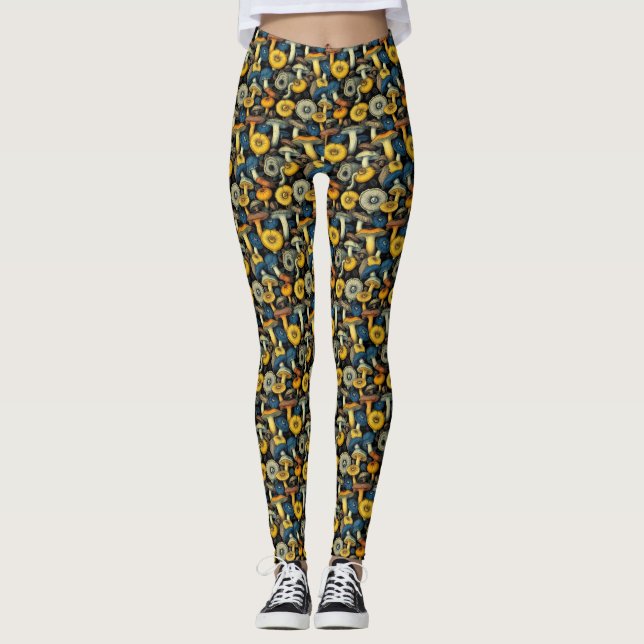 Mushroom Magic - Retro Leggings (Front)