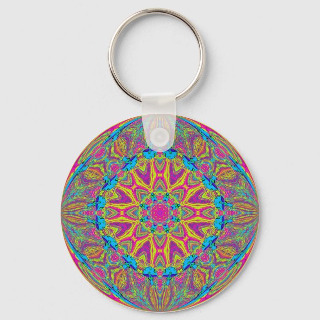 Mushroom Mandala Key Ring (Front)