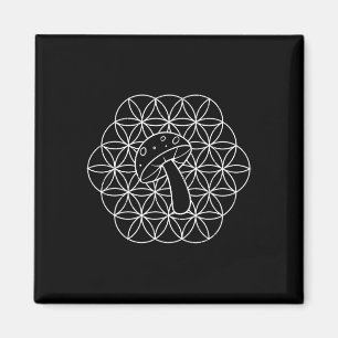 Mushroom Mandala Sacred Geometry Mycology Fungi Di Magnet