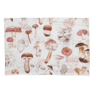 Mushroom Medley: Watercolor Seamless Pattern Pillowcase