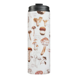 Mushroom Medley: Watercolor Seamless Pattern Thermal Tumbler