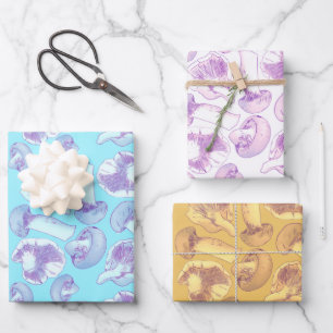 Mushroom Medley Wrapping Paper Sheet