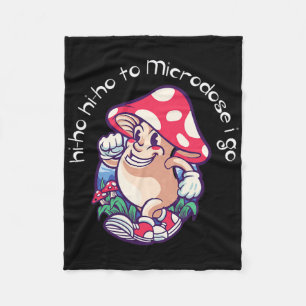 Mushroom Microdosing Mental Health Awareness Fleece Blanket