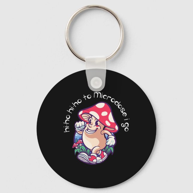 Mushroom Microdosing Mental Health Awareness  Key Ring (Front)