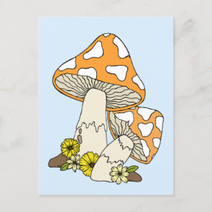 Mushroom Mini Art or Postcard
