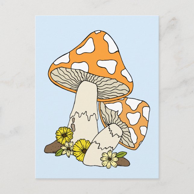  Mushroom Mini Art or  Postcard (Front)