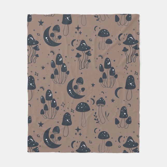 Mushroom & Moon Cosy Blanket (Front)