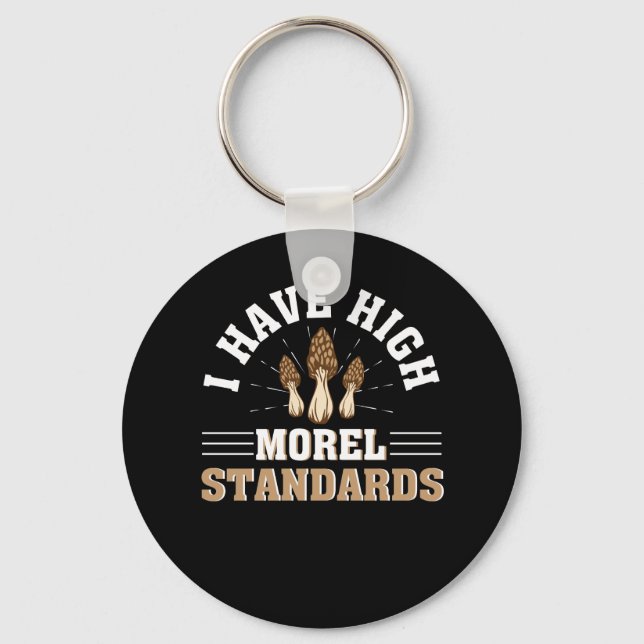 Mushroom Morel Lover High Morel Standard Key Ring (Front)