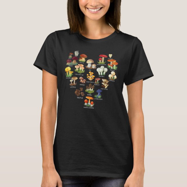 Mushroom Mycology Fungi Foraging Mushrooms Whisper T-Shirt (Front)