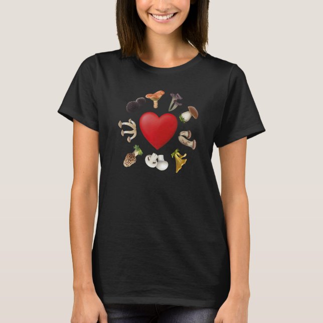 Mushroom Mycology Fungi Love Foraging Mushroom T-Shirt (Front)